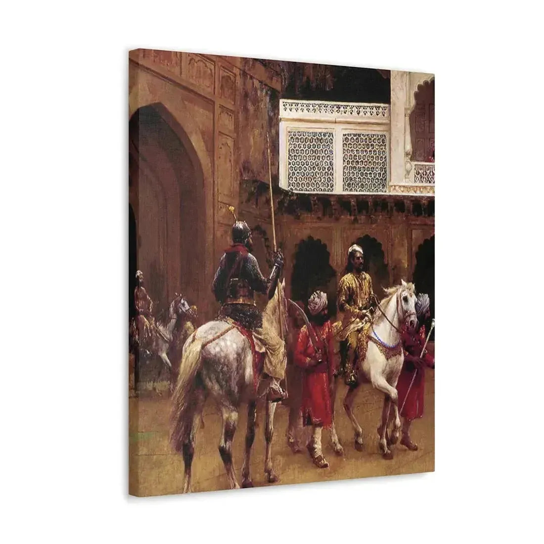 Edwin Lord Weeks (1849-1903) Indian Prince, Palace Of Agra - Canvas Wall Art - The Sticker Space