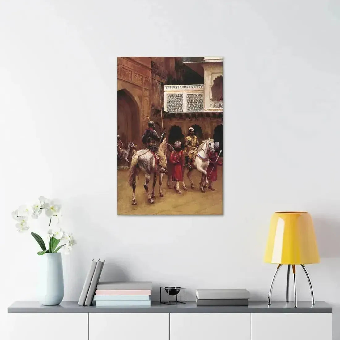 Edwin Lord Weeks (1849-1903) Indian Prince, Palace Of Agra - Canvas Wall Art - The Sticker Space