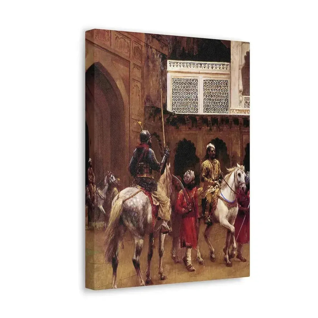 Edwin Lord Weeks (1849-1903) Indian Prince, Palace Of Agra - Canvas Wall Art - The Sticker Space