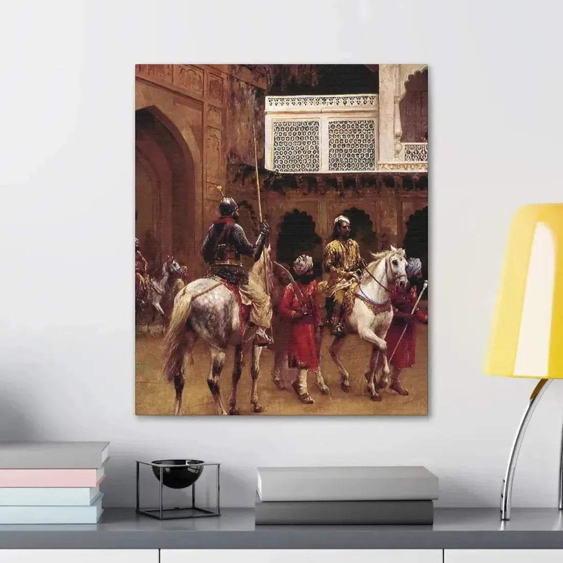 Edwin Lord Weeks (1849-1903) Indian Prince, Palace Of Agra - Canvas Wall Art - The Sticker Space