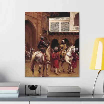 Edwin Lord Weeks (1849-1903) Indian Prince, Palace Of Agra - Canvas Wall Art - The Sticker Space
