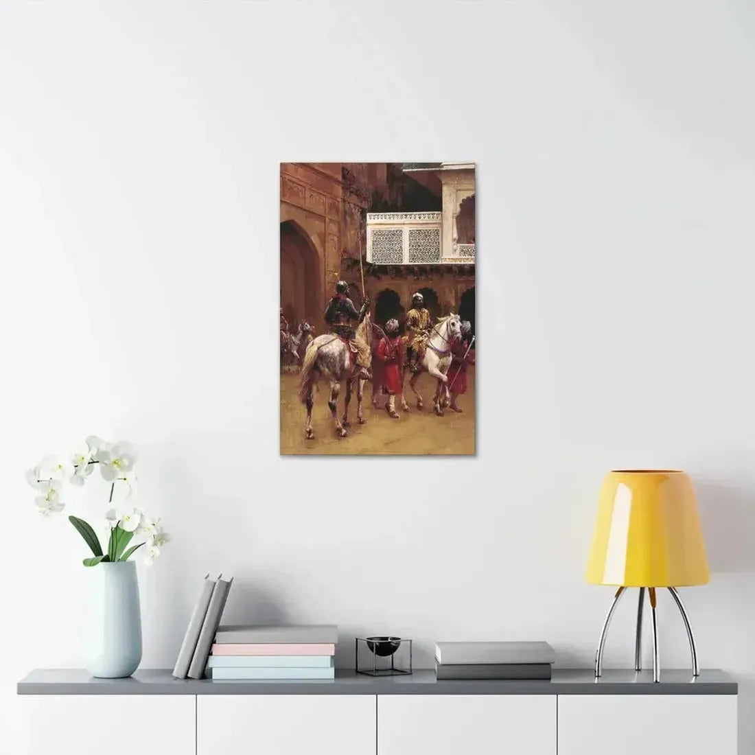 Edwin Lord Weeks (1849-1903) Indian Prince, Palace Of Agra - Canvas Wall Art - The Sticker Space