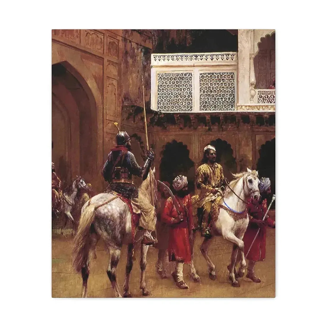 Edwin Lord Weeks (1849-1903) Indian Prince, Palace Of Agra - Canvas Wall Art - The Sticker Space