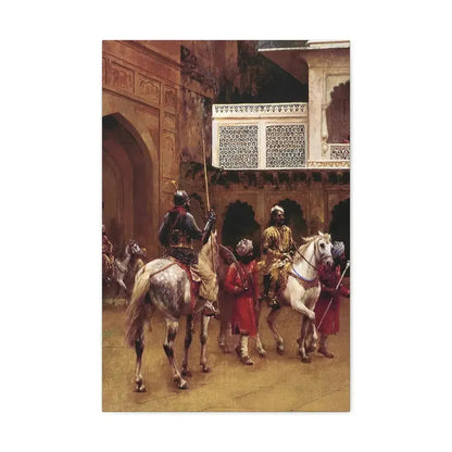 Edwin Lord Weeks (1849-1903) Indian Prince, Palace Of Agra - Canvas Wall Art - The Sticker Space