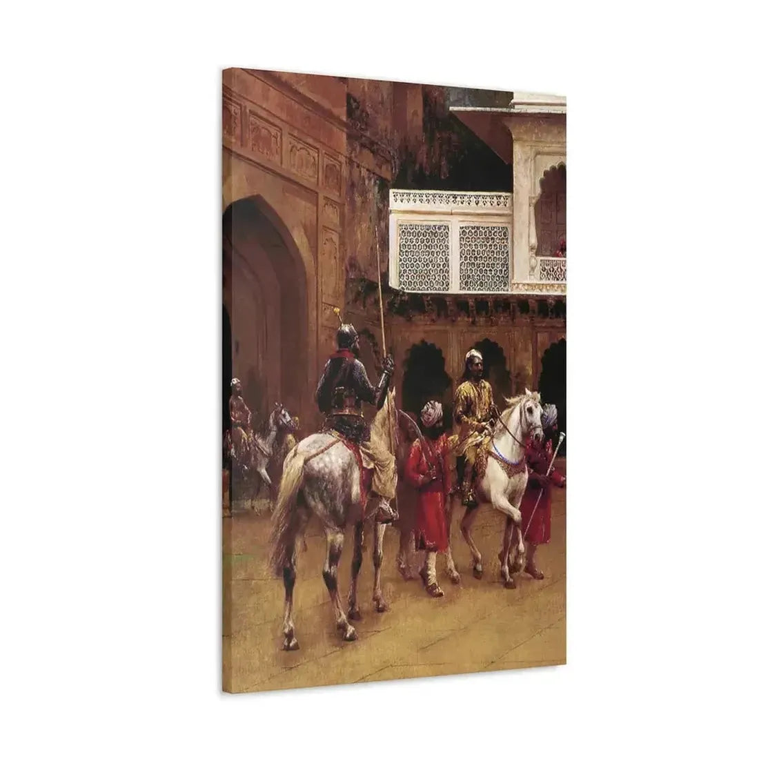 Edwin Lord Weeks (1849-1903) Indian Prince, Palace Of Agra - Canvas Wall Art - The Sticker Space