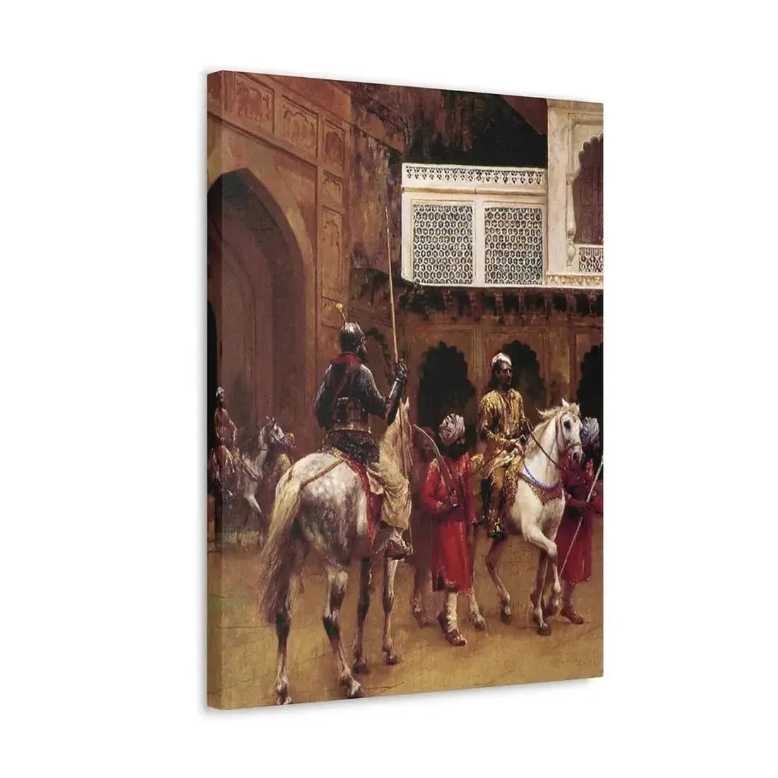 Edwin Lord Weeks (1849-1903) Indian Prince, Palace Of Agra - Canvas Wall Art - The Sticker Space