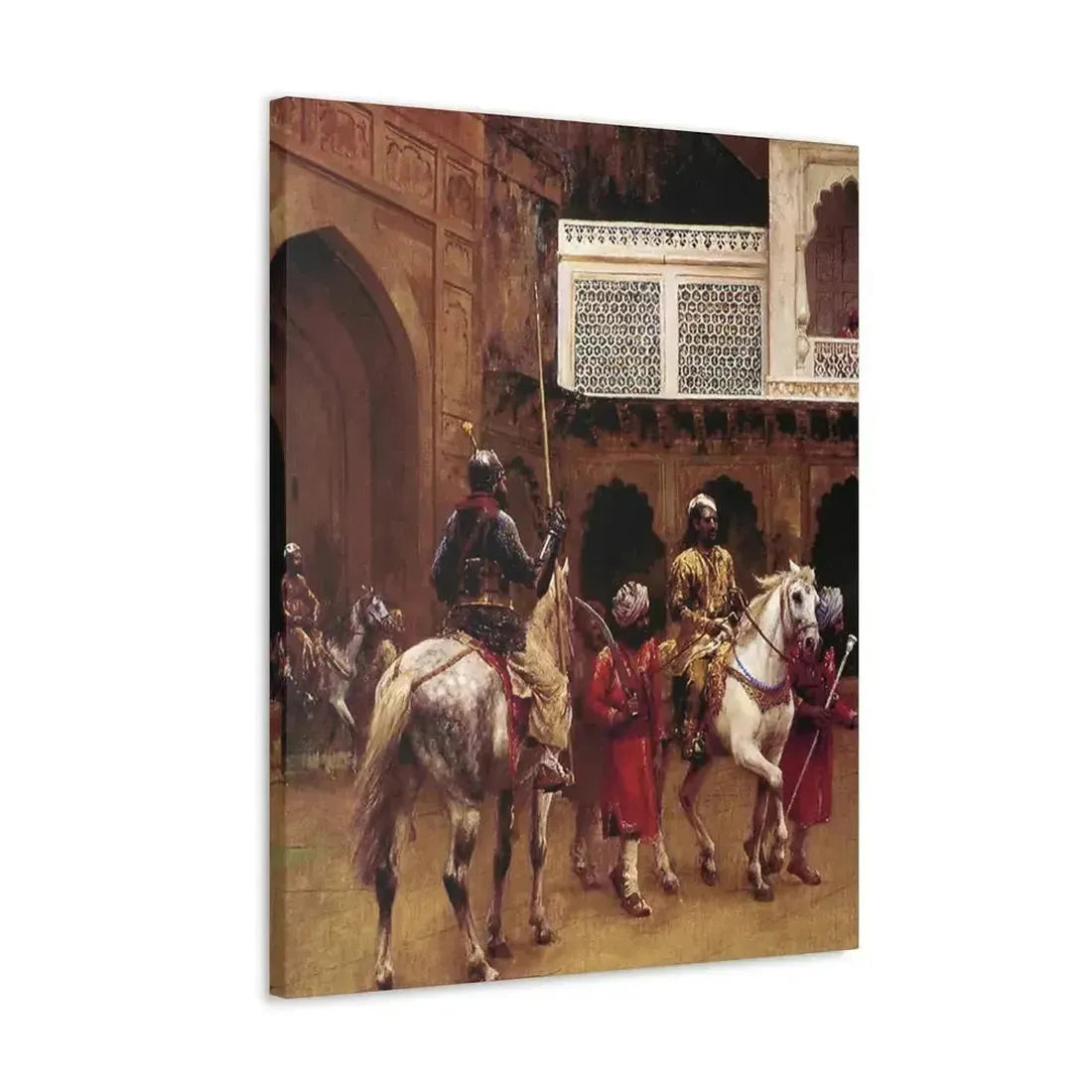 Edwin Lord Weeks (1849-1903) Indian Prince, Palace Of Agra - Canvas Wall Art - The Sticker Space