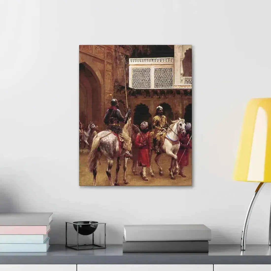 Edwin Lord Weeks (1849-1903) Indian Prince, Palace Of Agra - Canvas Wall Art - The Sticker Space