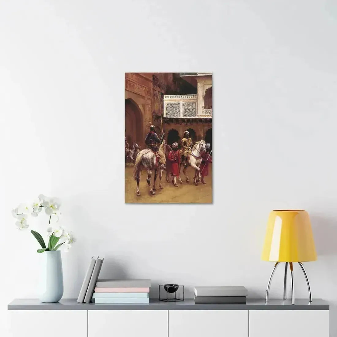 Edwin Lord Weeks (1849-1903) Indian Prince, Palace Of Agra - Canvas Wall Art - The Sticker Space