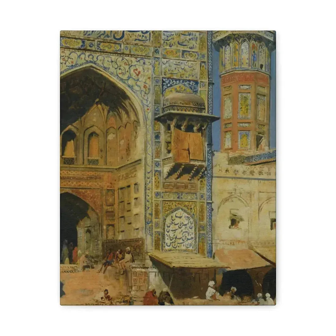 Edwin Lord Weeks (1849-1903) Jumma Musjed Lahore India - Canvas Wall Art 11″ x 14″ 1.25" - The Sticker Space