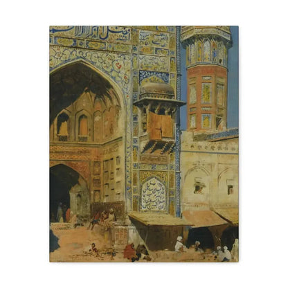 Edwin Lord Weeks (1849-1903) Jumma Musjed Lahore India - Canvas Wall Art 16″ x 20″ 1.25" - The Sticker Space