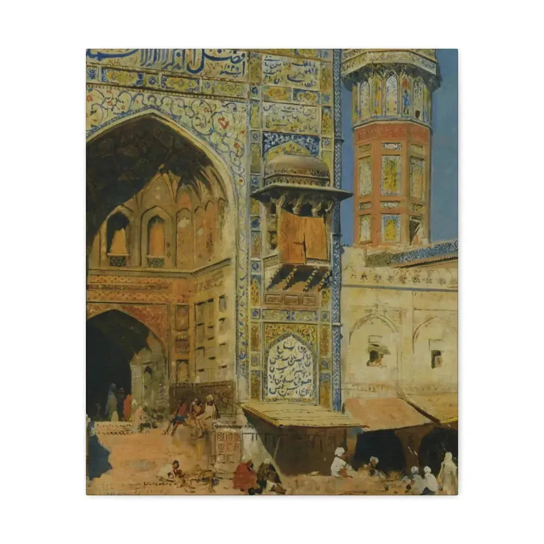 Edwin Lord Weeks (1849-1903) Jumma Musjed Lahore India - Canvas Wall Art 20″ x 24″ 1.25" - The Sticker Space
