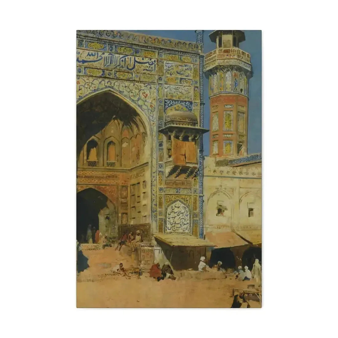 Edwin Lord Weeks (1849-1903) Jumma Musjed Lahore India - Canvas Wall Art 20″ x 30″ 1.25" - The Sticker Space