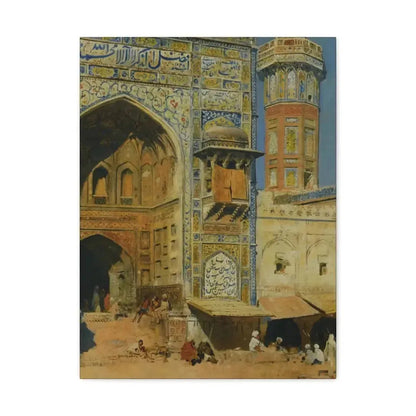 Edwin Lord Weeks (1849-1903) Jumma Musjed Lahore India - Canvas Wall Art - The Sticker Space