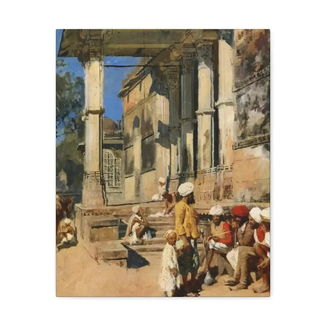 Edwin Lord Weeks (1849-1903) Portico of a Mosque, Ahmedabad - Canvas Wall Art 16″ x 20″ 1.25" - The Sticker Space