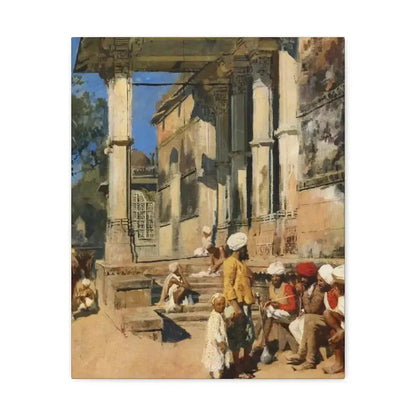Edwin Lord Weeks (1849-1903) Portico of a Mosque, Ahmedabad - Canvas Wall Art 16″ x 20″ 1.25" - The Sticker Space
