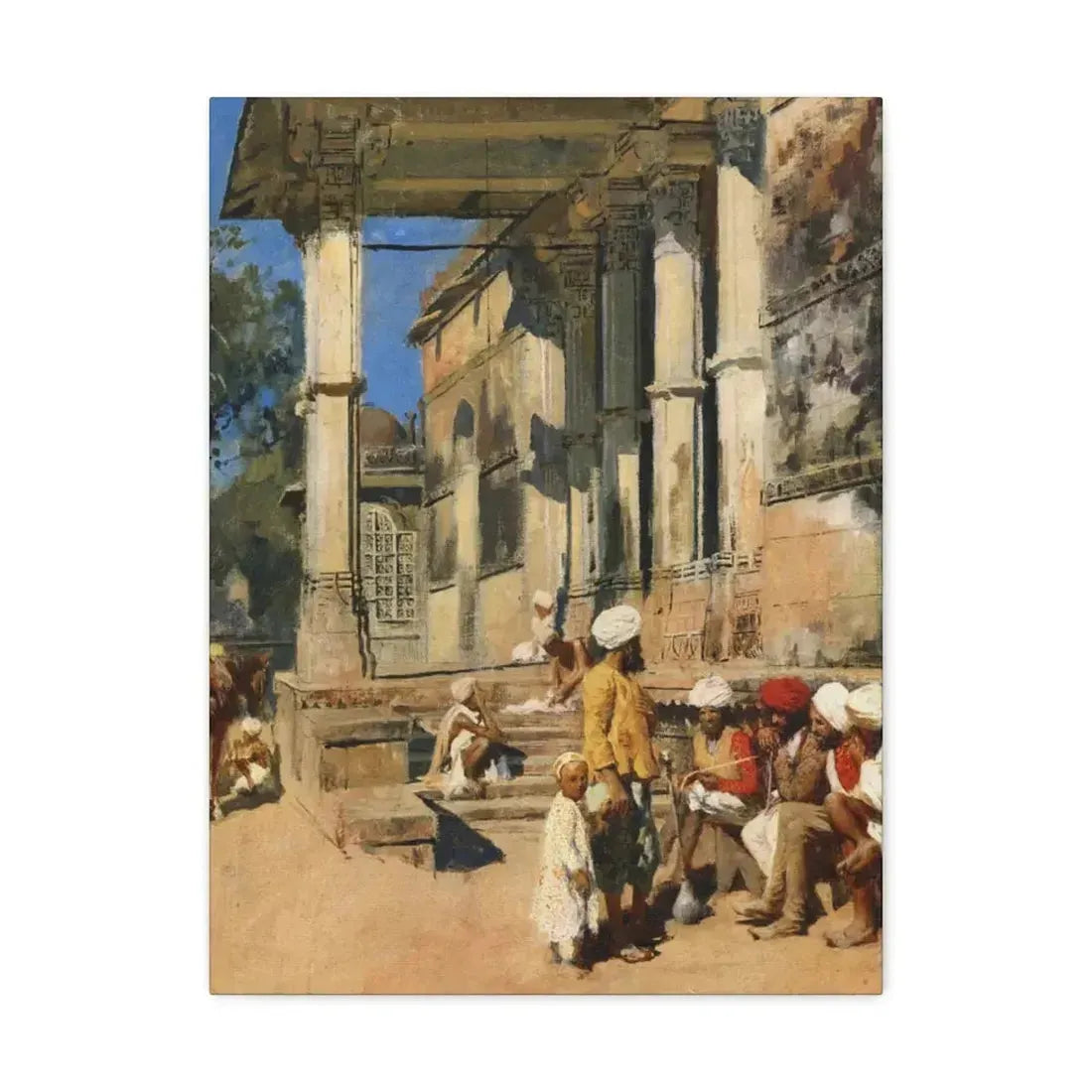 Edwin Lord Weeks (1849-1903) Portico of a Mosque, Ahmedabad - Canvas Wall Art 18″ x 24″ 1.25" - The Sticker Space