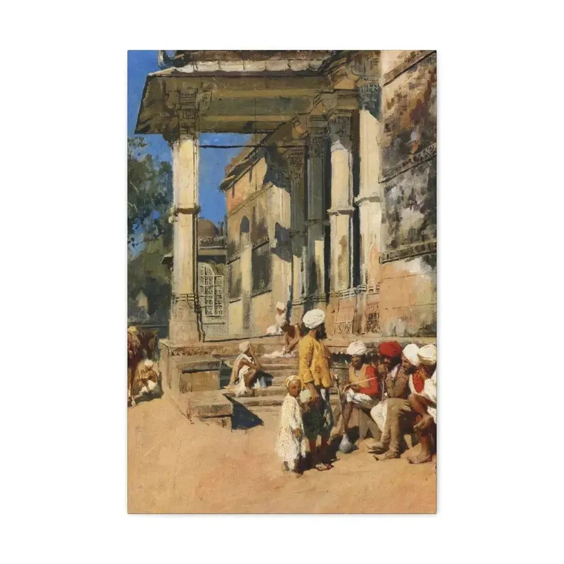 Edwin Lord Weeks (1849-1903) Portico of a Mosque, Ahmedabad - Canvas Wall Art 20″ x 30″ 1.25" - The Sticker Space