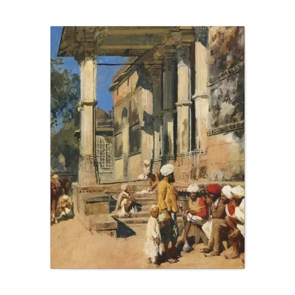 Edwin Lord Weeks (1849-1903) Portico of a Mosque, Ahmedabad - Canvas Wall Art 24″ x 30″ 1.25" - The Sticker Space