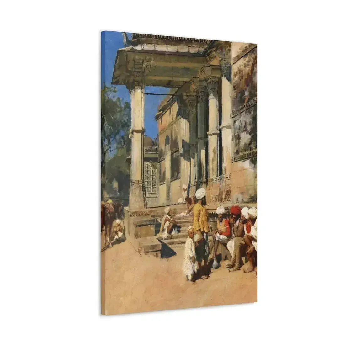 Edwin Lord Weeks (1849-1903) Portico of a Mosque, Ahmedabad - Canvas Wall Art - The Sticker Space