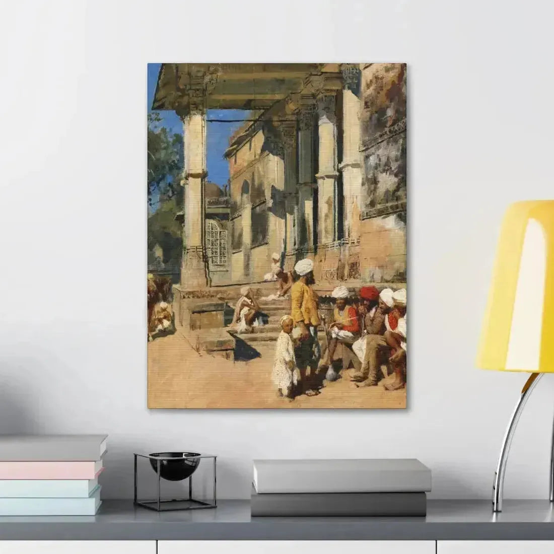 Edwin Lord Weeks (1849-1903) Portico of a Mosque, Ahmedabad - Canvas Wall Art - The Sticker Space