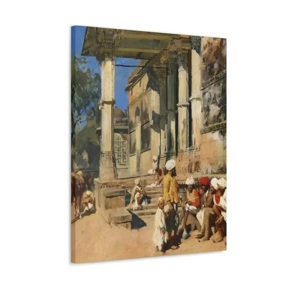 Edwin Lord Weeks (1849-1903) Portico of a Mosque, Ahmedabad - Canvas Wall Art - The Sticker Space