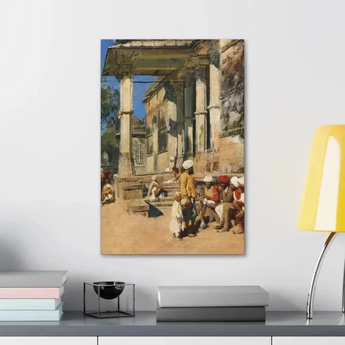 Edwin Lord Weeks (1849-1903) Portico of a Mosque, Ahmedabad - Canvas Wall Art - The Sticker Space