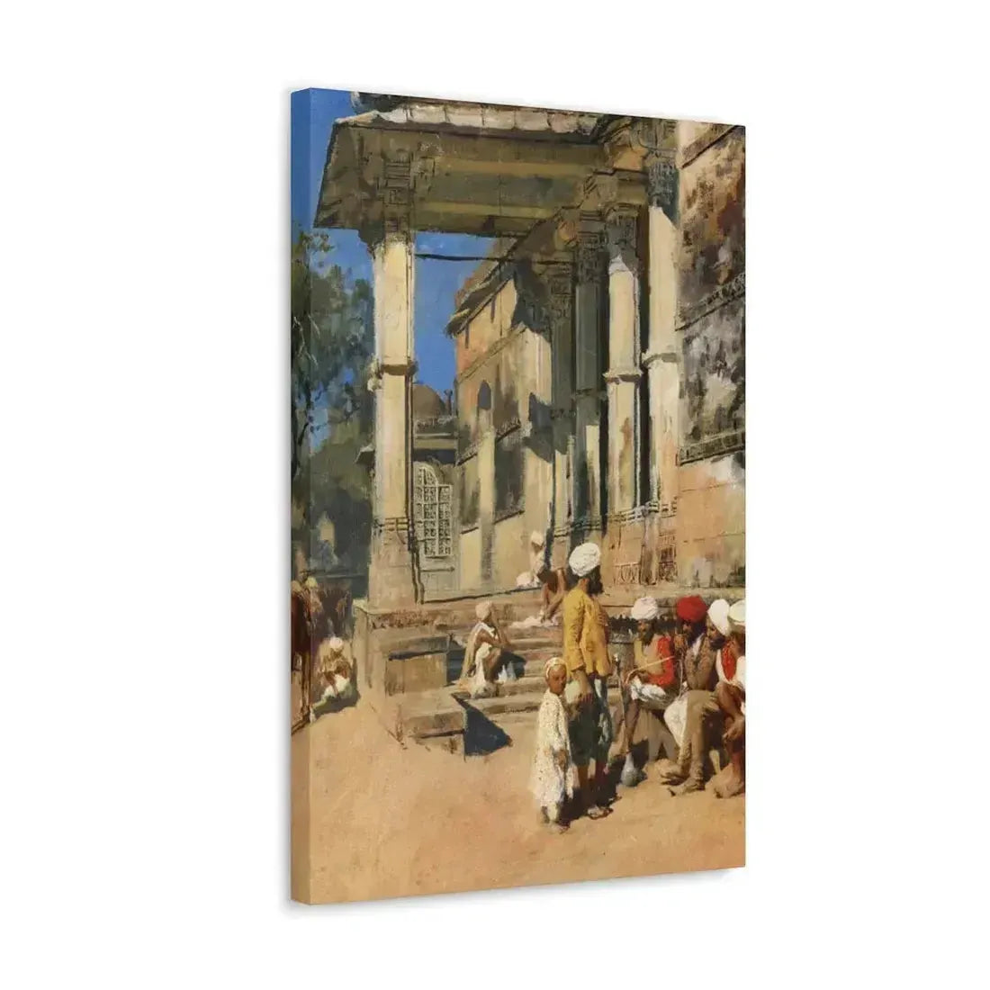 Edwin Lord Weeks (1849-1903) Portico of a Mosque, Ahmedabad - Canvas Wall Art - The Sticker Space