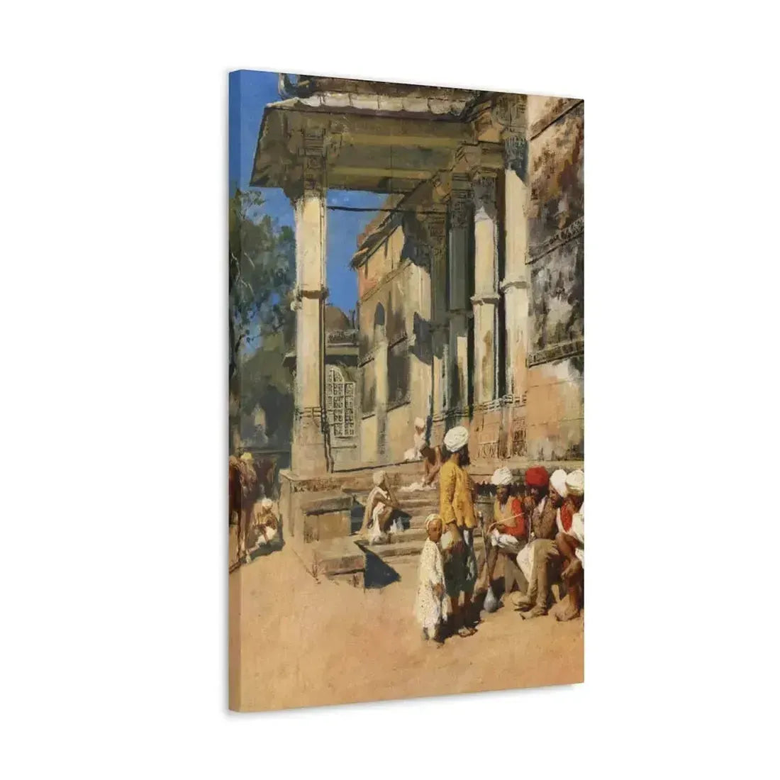Edwin Lord Weeks (1849-1903) Portico of a Mosque, Ahmedabad - Canvas Wall Art - The Sticker Space