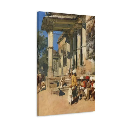 Edwin Lord Weeks (1849-1903) Portico of a Mosque, Ahmedabad - Canvas Wall Art - The Sticker Space