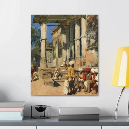 Edwin Lord Weeks (1849-1903) Portico of a Mosque, Ahmedabad - Canvas Wall Art - The Sticker Space