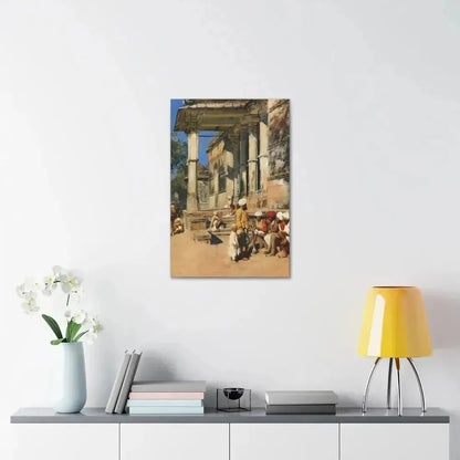 Edwin Lord Weeks (1849-1903) Portico of a Mosque, Ahmedabad - Canvas Wall Art - The Sticker Space