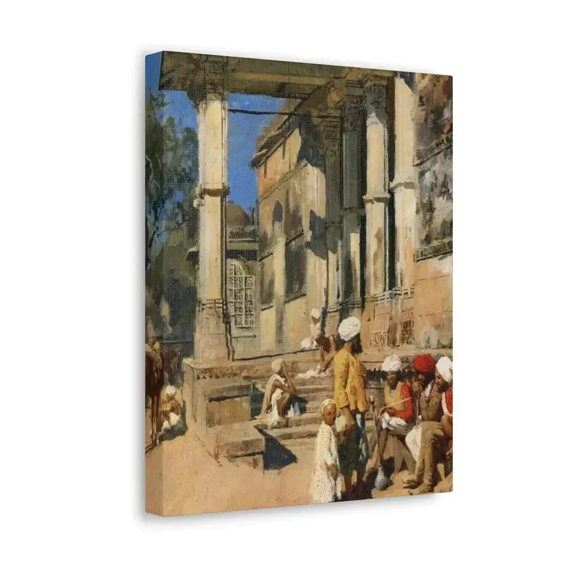 Edwin Lord Weeks (1849-1903) Portico of a Mosque, Ahmedabad - Canvas Wall Art - The Sticker Space