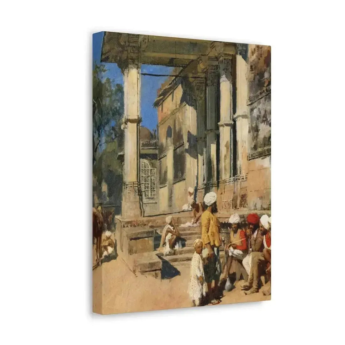Edwin Lord Weeks (1849-1903) Portico of a Mosque, Ahmedabad - Canvas Wall Art - The Sticker Space