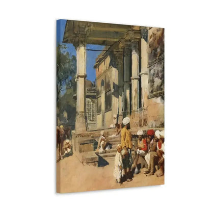 Edwin Lord Weeks (1849-1903) Portico of a Mosque, Ahmedabad - Canvas Wall Art - The Sticker Space