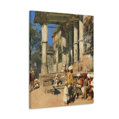 Edwin Lord Weeks (1849-1903) Portico of a Mosque, Ahmedabad - Canvas Wall Art - The Sticker Space