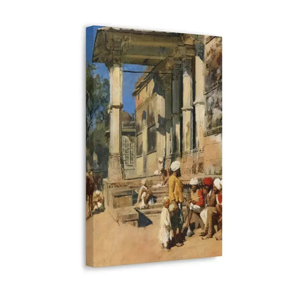 Edwin Lord Weeks (1849-1903) Portico of a Mosque, Ahmedabad - Canvas Wall Art - The Sticker Space