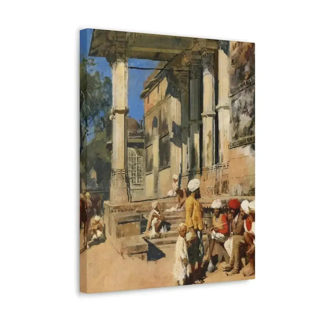 Edwin Lord Weeks (1849-1903) Portico of a Mosque, Ahmedabad - Canvas Wall Art - The Sticker Space