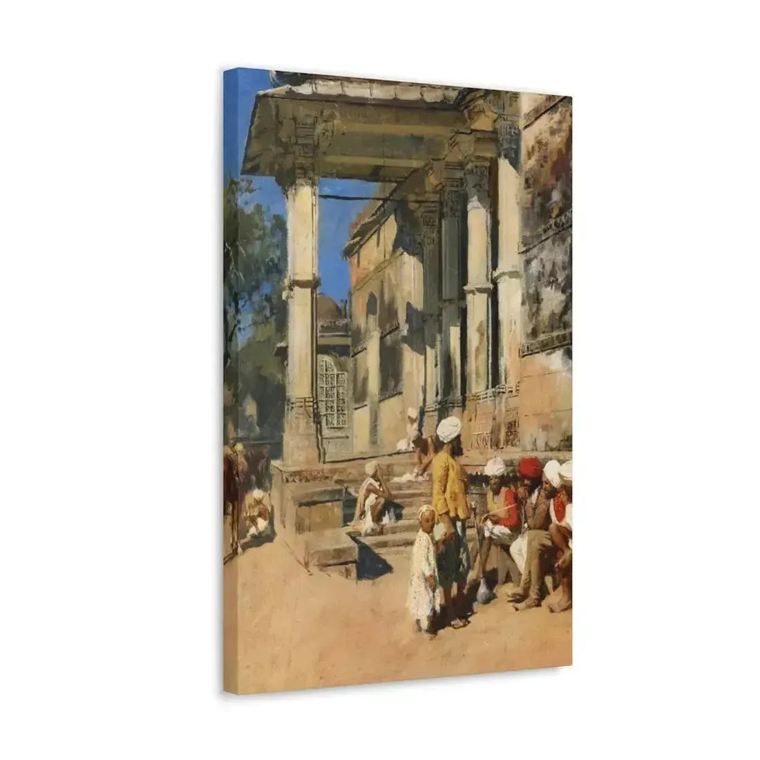 Edwin Lord Weeks (1849-1903) Portico of a Mosque, Ahmedabad - Canvas Wall Art - The Sticker Space