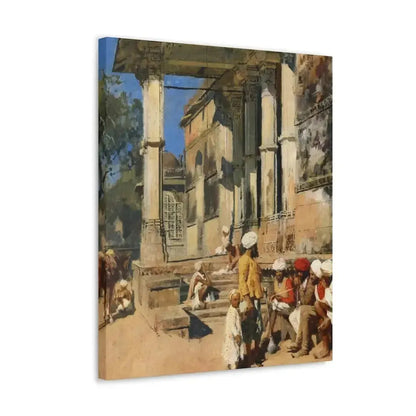 Edwin Lord Weeks (1849-1903) Portico of a Mosque, Ahmedabad - Canvas Wall Art - The Sticker Space