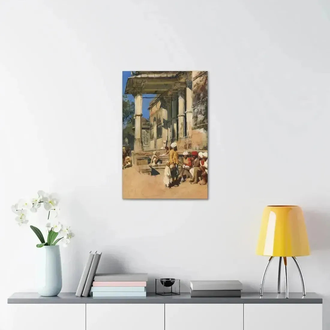 Edwin Lord Weeks (1849-1903) Portico of a Mosque, Ahmedabad - Canvas Wall Art - The Sticker Space