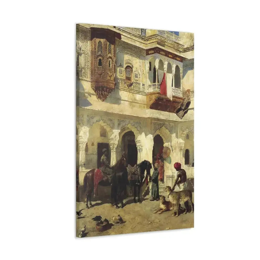 Edwin Lord Weeks (1849-1903) Rahaj Starting on a Hunt - Canvas Wall Art - The Sticker Space