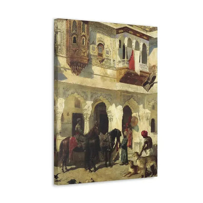 Edwin Lord Weeks (1849-1903) Rahaj Starting on a Hunt - Canvas Wall Art - The Sticker Space