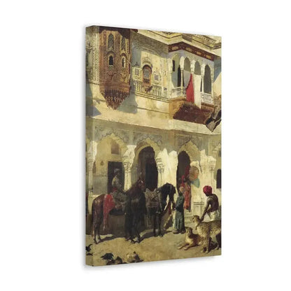 Edwin Lord Weeks (1849-1903) Rahaj Starting on a Hunt - Canvas Wall Art - The Sticker Space