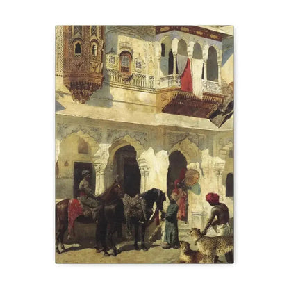 Edwin Lord Weeks (1849-1903) Rahaj Starting on a Hunt - Canvas Wall Art - The Sticker Space