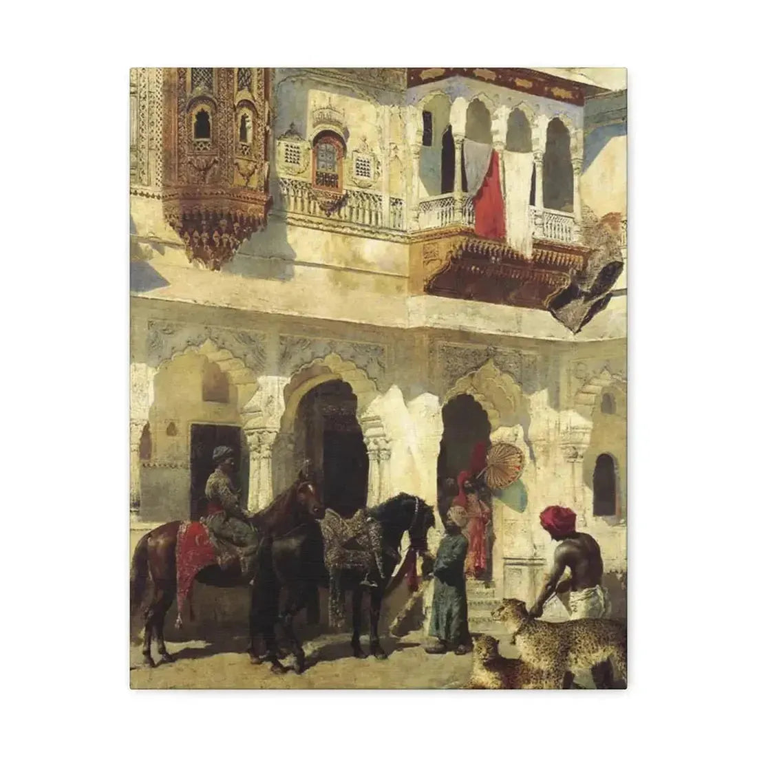 Edwin Lord Weeks (1849-1903) Rahaj Starting on a Hunt - Canvas Wall Art - The Sticker Space