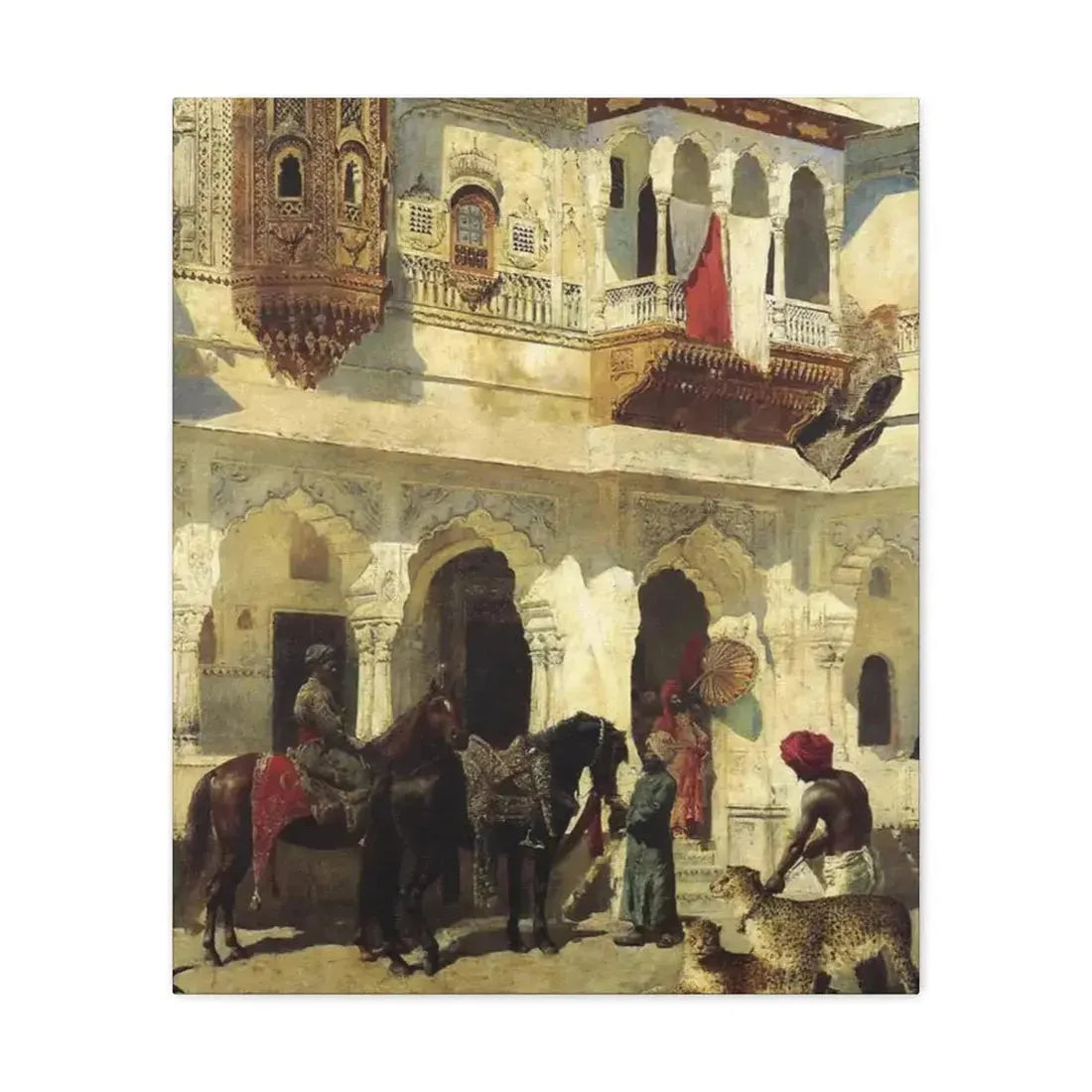 Edwin Lord Weeks (1849-1903) Rahaj Starting on a Hunt - Canvas Wall Art - The Sticker Space