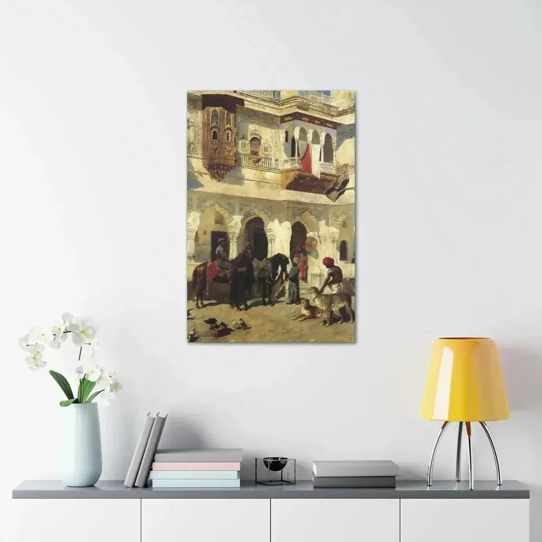 Edwin Lord Weeks (1849-1903) Rahaj Starting on a Hunt - Canvas Wall Art - The Sticker Space