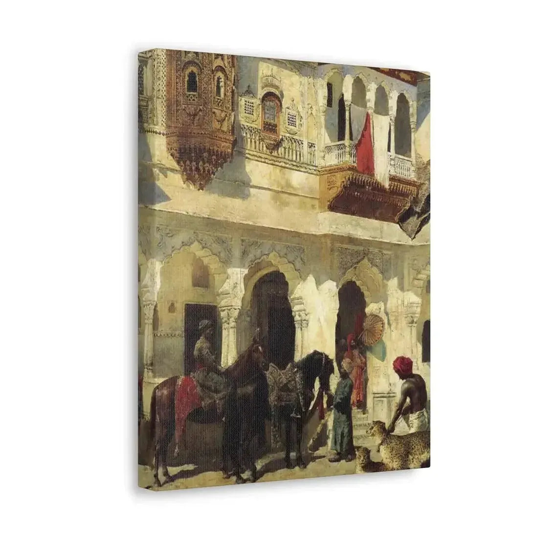 Edwin Lord Weeks (1849-1903) Rahaj Starting on a Hunt - Canvas Wall Art - The Sticker Space