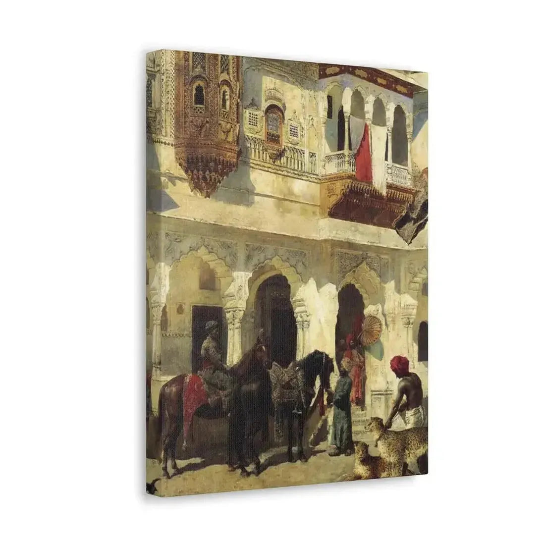 Edwin Lord Weeks (1849-1903) Rahaj Starting on a Hunt - Canvas Wall Art - The Sticker Space